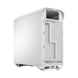 Fractal Design Torrent (White RGB TG) Estuche para juegos con ventana de vidrio transparente, E-ATX, 5 ventiladores ARGB, concentrador de ventilador, tira RGB en cubierta de fuente de alimentación, rejilla frontal, USB-C