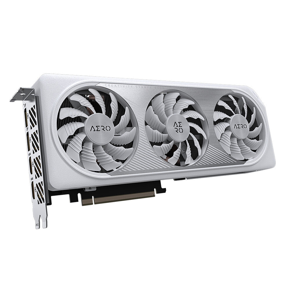 Tarjeta Gráfica Gigabyte Nvidia GeForce RTX 4060Ti AERO OC 8GB Triple Fan Blanca