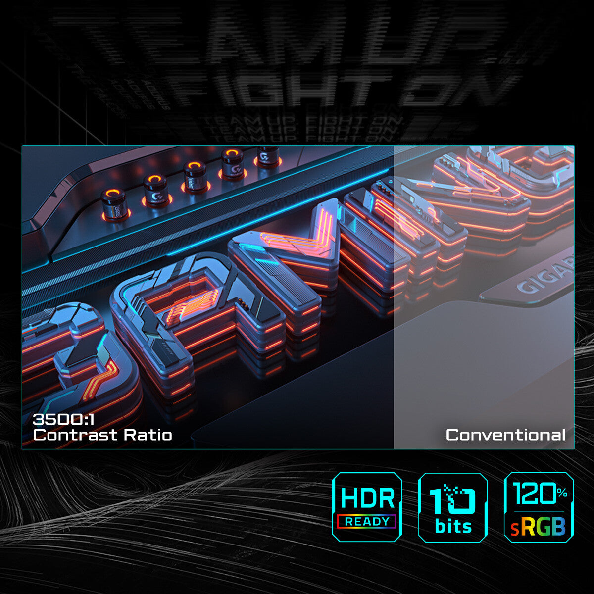 GIGABYTE GS32QCA 31.5" QHD Curved Gaming Monitor - 2560 x 1440, 180Hz, 1ms, 250 cd/m², FreeSync, HDR Ready, HDMI 2.0, Displayport 1.4