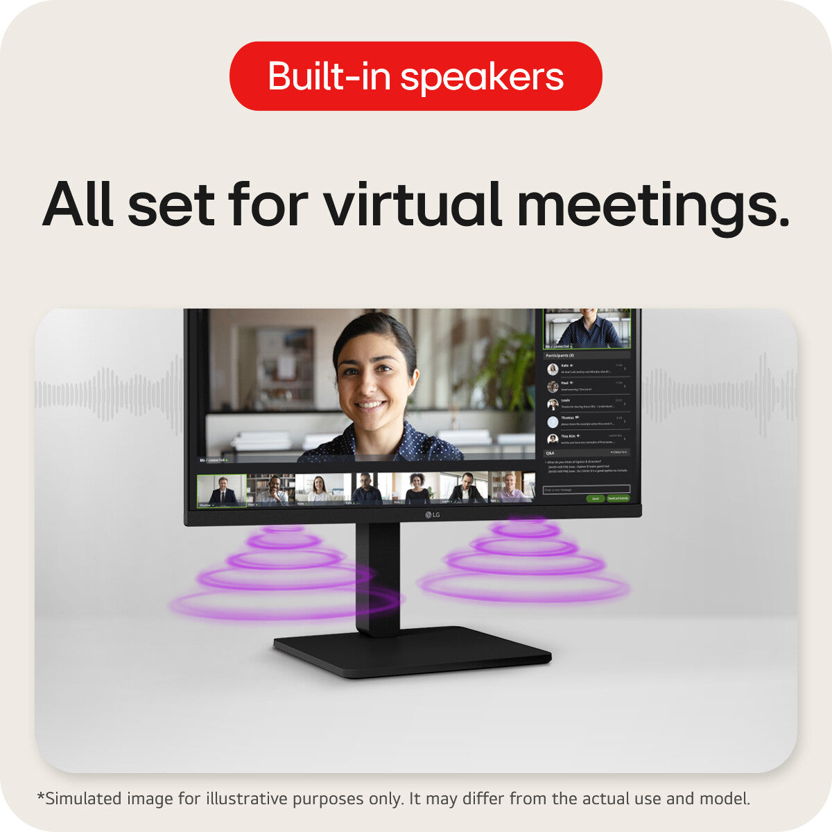 LG 24BA450-B computer monitor 60.5 cm (23.8") 1920 x 1080 pixels Full HD Black