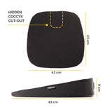 Fellowes Seat Cushion for Office Chair Breyta Wedge Seat Cushion with Coccyx Cut Out