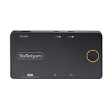 StarTech.com 2-Port USB-C KVM Switch, Single-4K 60Hz HDMI Monitor, Dual-100W Power Delivery Pass-through Ports, Bus Powered, USB Type-C/USB4/Thunderbolt 3/4 Compatible - Small Form Factor