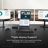 ASUS Triple Display USB-C Dock DC300 Docking USB 3.2 Gen 2 (3.1 Gen 2) Type-C Black