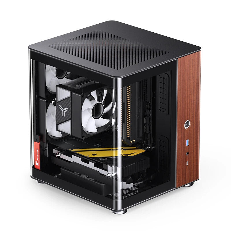 Jonsbo TK-0 BLACK computer case Black, Wood