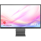 MSI Modern MD271UL 27 Inch Monitor, UHD (3840 x 2160), 60Hz, IPS, 4ms, Adaptive-Sync, 2x HDMI, DisplayPort, USB Type-C, Anti-Glare, Anti-Flicker, Less Blue light, TÜV Certified, Kensington, Grey