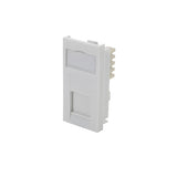 connektgear Single IDC RJ45 Shuttered Module 25 x 50mm (Cat5e) - White