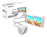 GIGABYTE GAMING 240 ICE Liquid CPU Cooler- 2x120mm ARGB Fans, slide-in interlocking mechanism, DAISY-CHAIN, Intel LGA 1851 and AMD AM5 Compatible