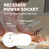 Fellowes Power Spot with 1 Power Socket & 1 USB-C Port White