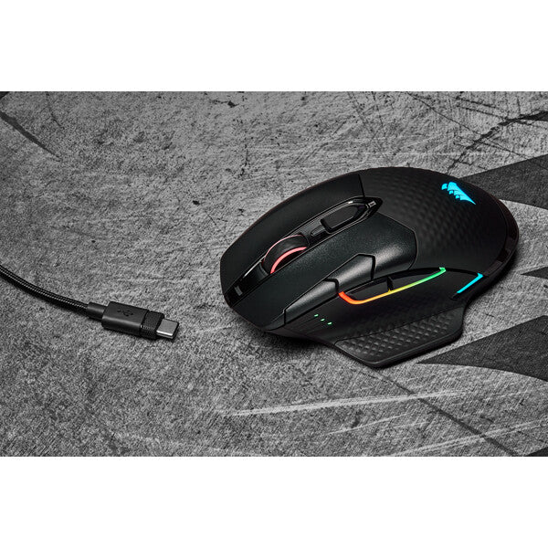 Corsair DARK CORE RGB PRO mouse Gaming Right-hand RF Wireless + Bluetooth + USB Type-A Optical 18000 DPI