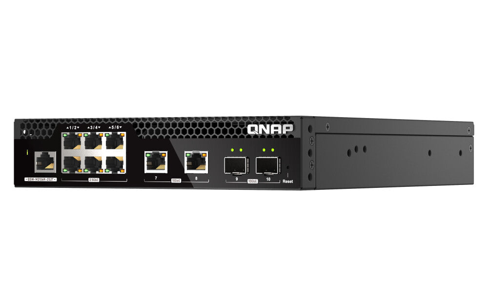 QNAP QSW-M2106R-2S2T network switch Managed L2 10G Ethernet (100/1000/10000) 1U Black