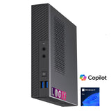 LOGIX 14th Gen Intel i5 10 Core 4.70GHz 1 Litre Mini Business / Security PC for Alarm & Door Entry Systems with 16GB RAM, 500GB NVMe SSD,WiFi BT, Windows 11 Pro, Keyboard & Mouse Intel® Core™ i5 DDR5-SDRAM Mini PC Black