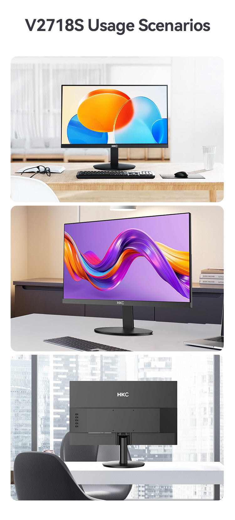 HKC V2718S 27 Monitor computer monitor 68.6 cm (27") 1920 x 1080 pixels Full HD