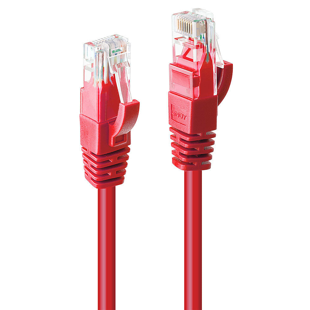 Lindy 0.5m Cat.6 U/UTP Network Cable, Red