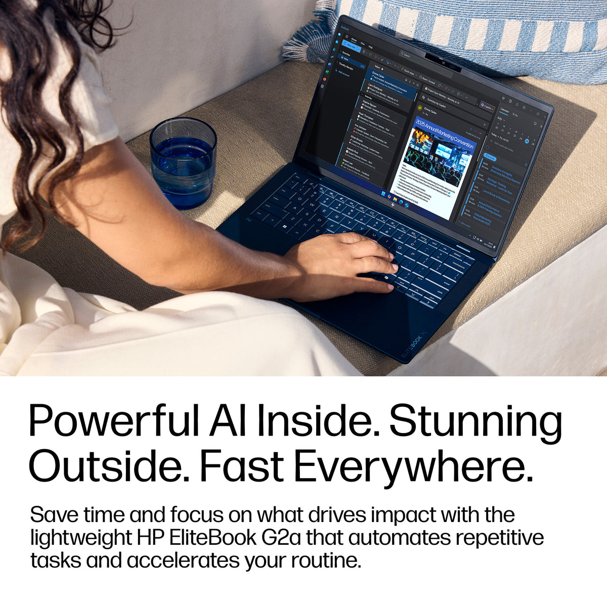 HP EliteBook X G2a 14 inch Notebook Next Gen AI PC Wolf Pro Security Edition Copilot+ PC AMD Ryzen AI 7 PRO Laptop 35.6 cm (14") 3K 32 GB LPDDR5x-SDRAM 512 GB SSD Wi-Fi 7 (802.11be) Windows 11 Pro Blue