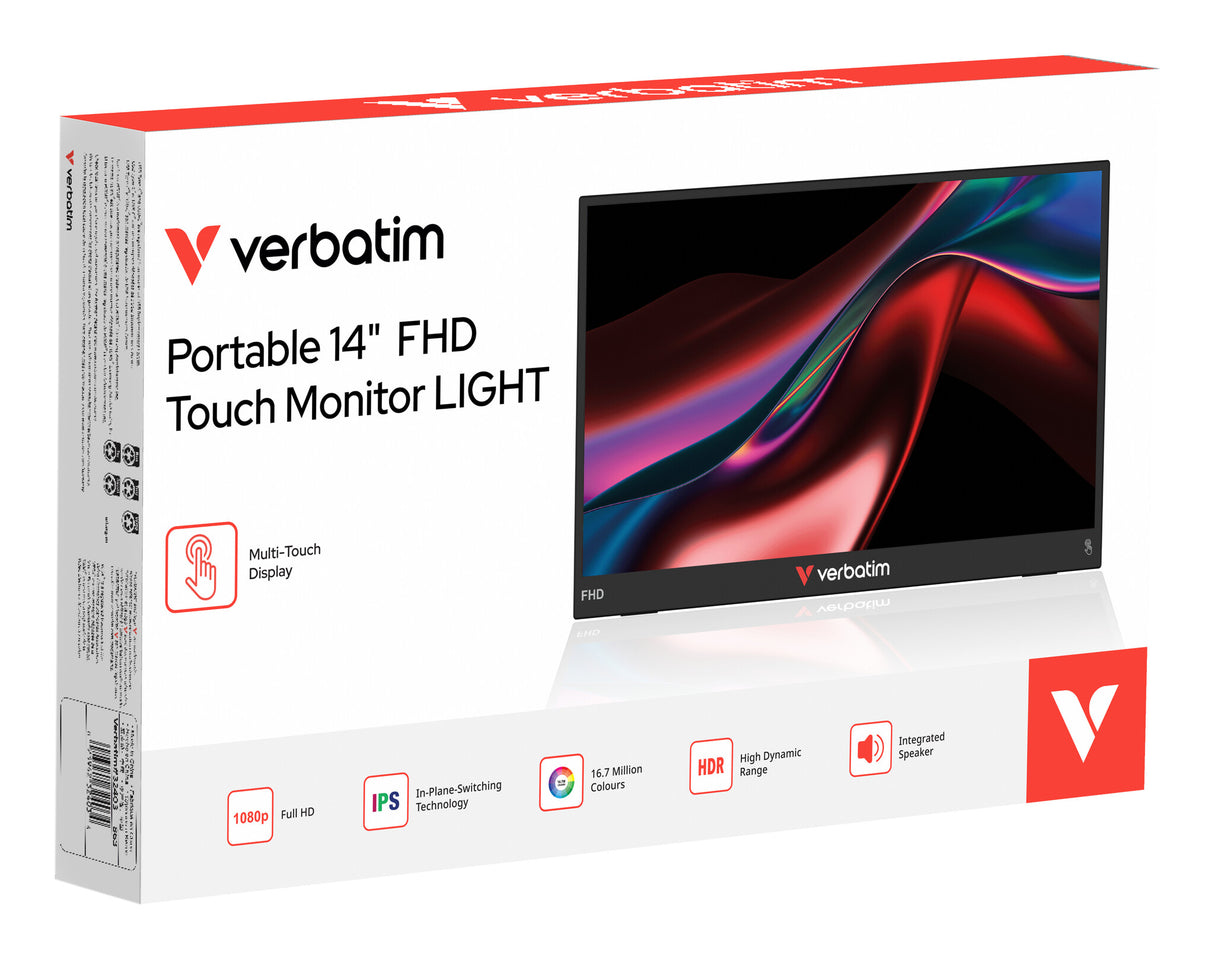 Verbatim Portable 14" FHD Touch Monitor LIGHT