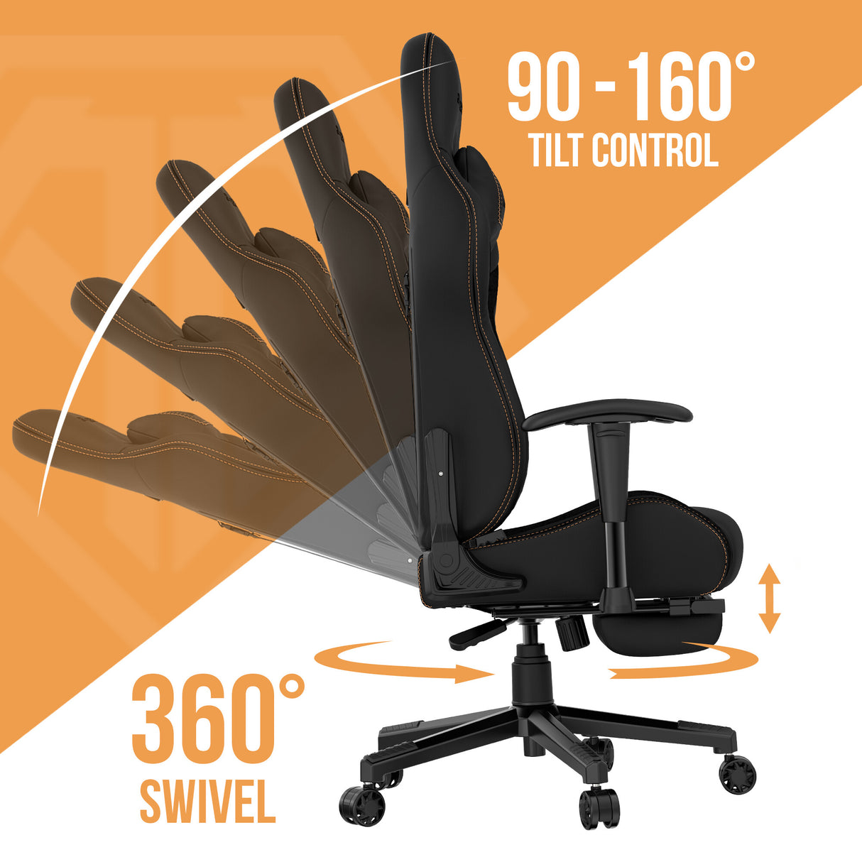 Anda Seat Jungle 2 PC gaming chair Upholstered padded seat Black, Yellow