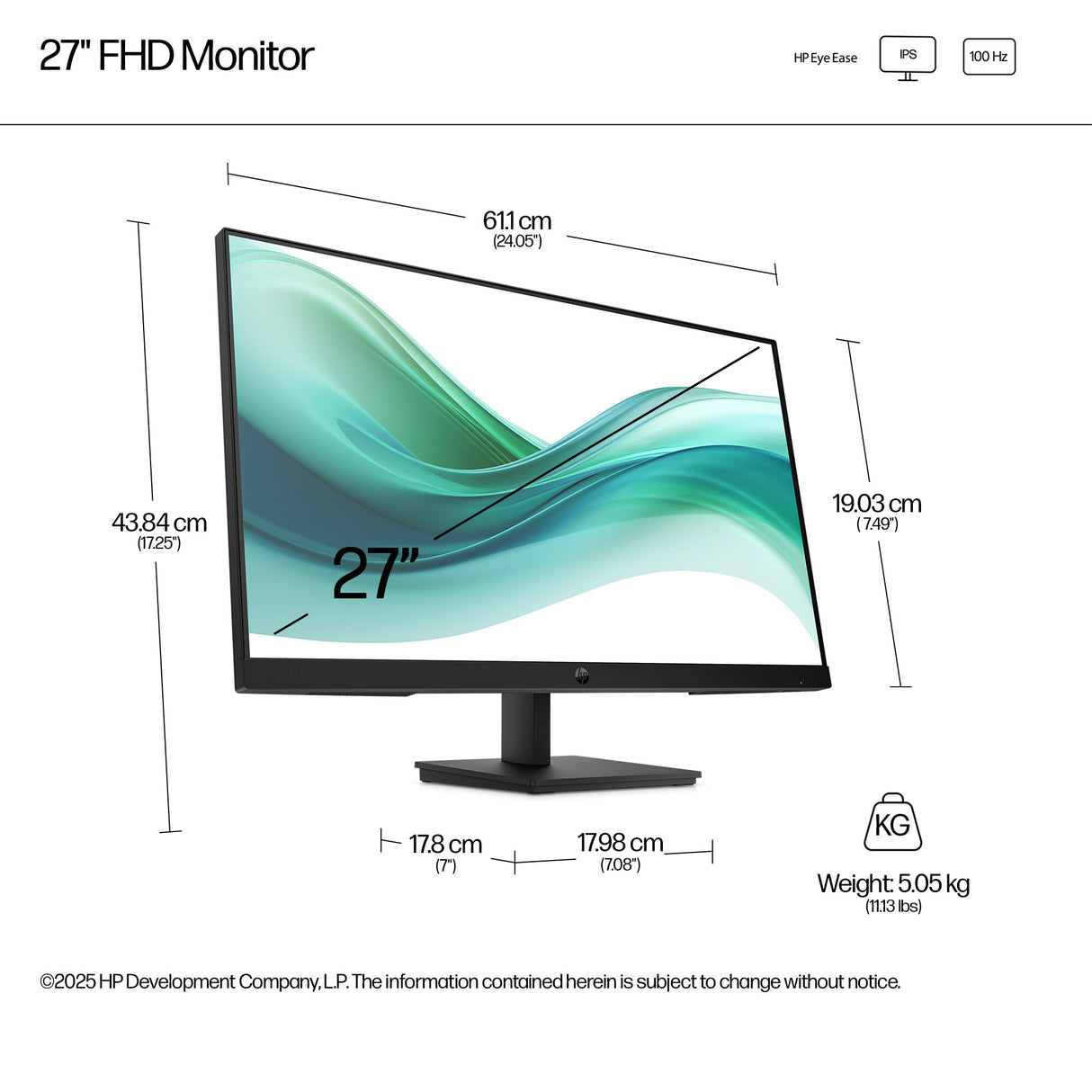 HP Series 3 Pro 27 inch FHD Monitor - 327pf