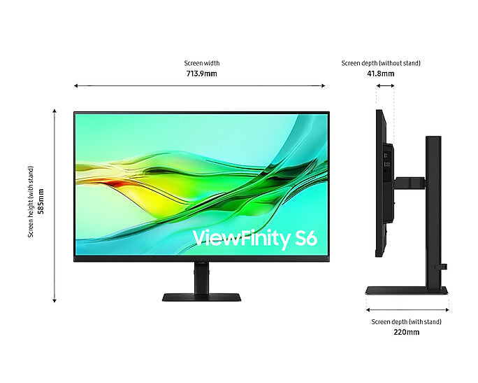 Samsung LS32D600UAU computer monitor 81.3 cm (32") 2560 x 1440 pixels Quad HD Black