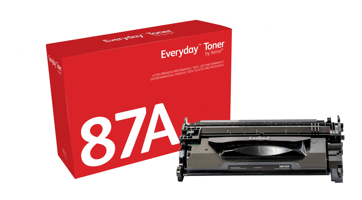 EverydayTM Black Toner by Xerox compatible with HP 87A (CF287A), Standard capacity