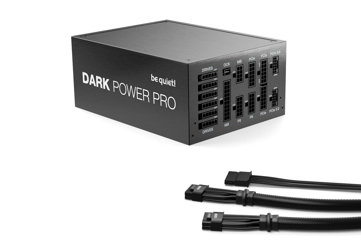 ¡Tranquilizarse! PSU Dark Power Pro 13 de 1600 W, totalmente modular, 80+ Titanium, ATX 3.0, PCIe 5.0, control totalmente digital, rectificador activo, clave OC