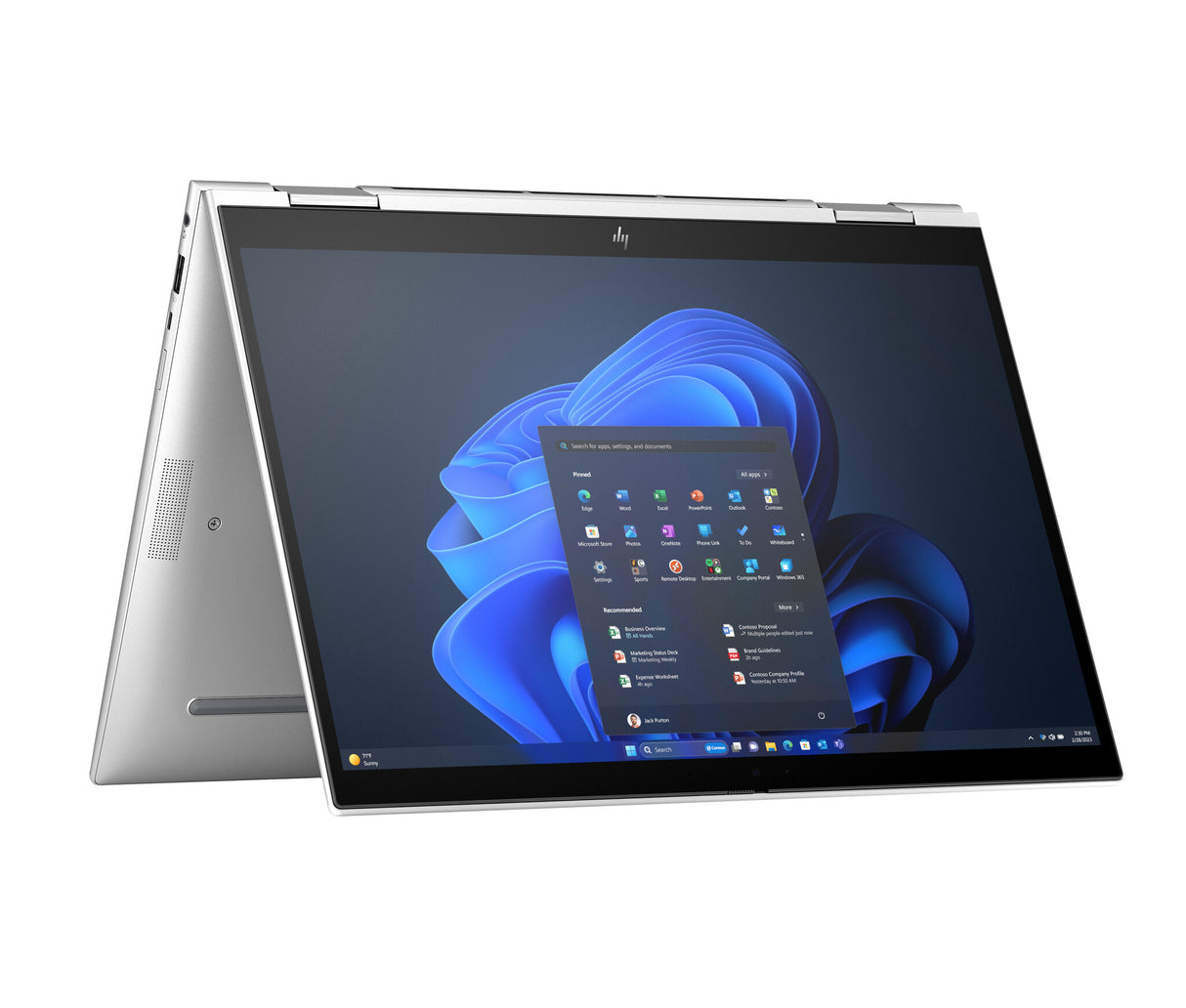 HP Elite x360 830 G11 Intel Core Ultra 7 155U Hybrid (2-in-1) 33.8 cm (13.3") Touchscreen WUXGA 32 GB LPDDR5x-SDRAM 1 TB SSD Wi-Fi 6E (802.11ax) Windows 11 Pro AI PC Silver