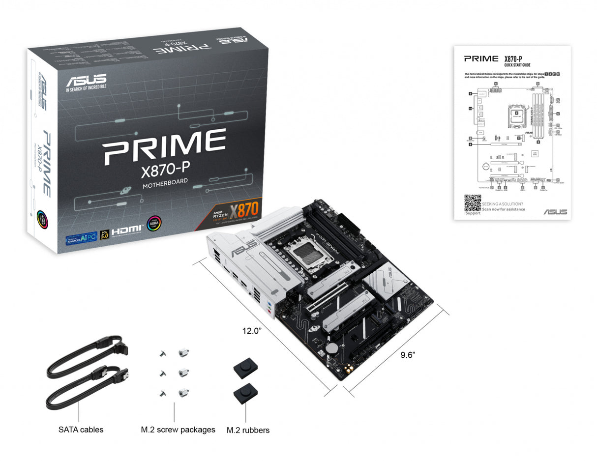 ASUS PRIME X870-P AMD X870 Socket AM5 ATX