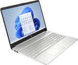 HP 15s-fq2050na Intel® Core™ i3 i3-1115G4 Laptop 39.6 cm (15.6") Full HD 4 GB DDR4-SDRAM 128 GB SSD Wi-Fi 5 (802.11ac) Windows 11 Home in S mode Silver