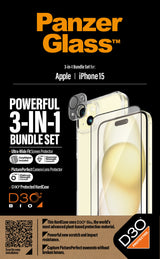 PanzerGlass ® 3-in-1 Bundle iPhone 15