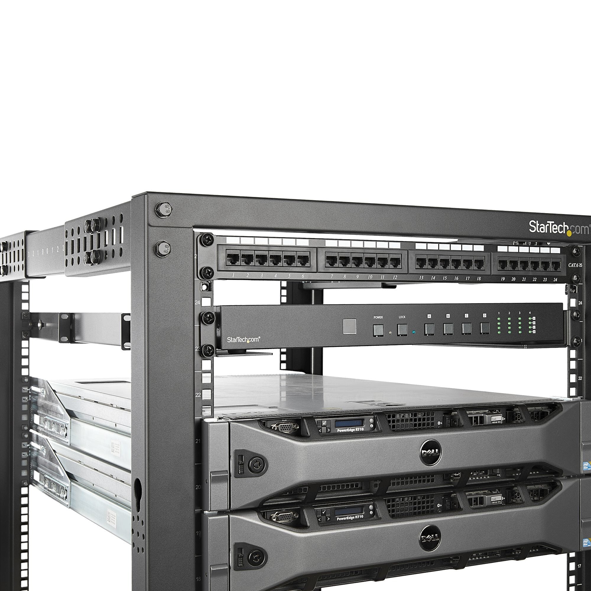 StarTech.com 1U 19 inch Server Rack Rails - 24-36 inch Adjustable Dept ...