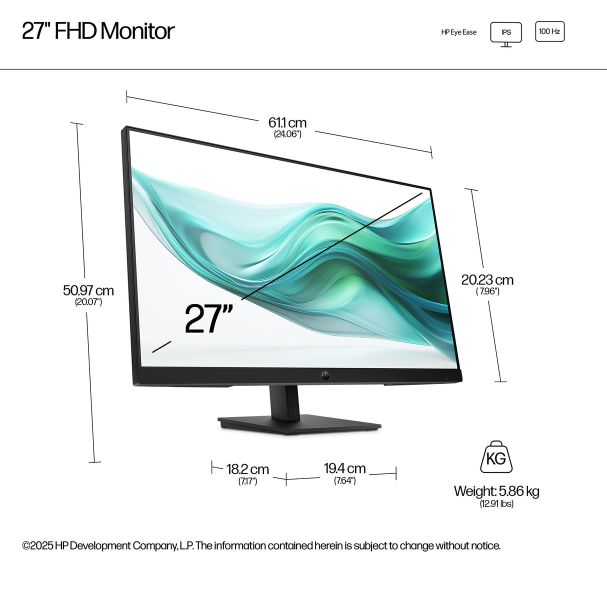 HP Series 3 Pro 27 inch FHD Monitor - 327ph