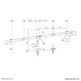 Neomounts DS60-600BL3 Monitor arm 10-27" - Quick-fix - 180°-stop