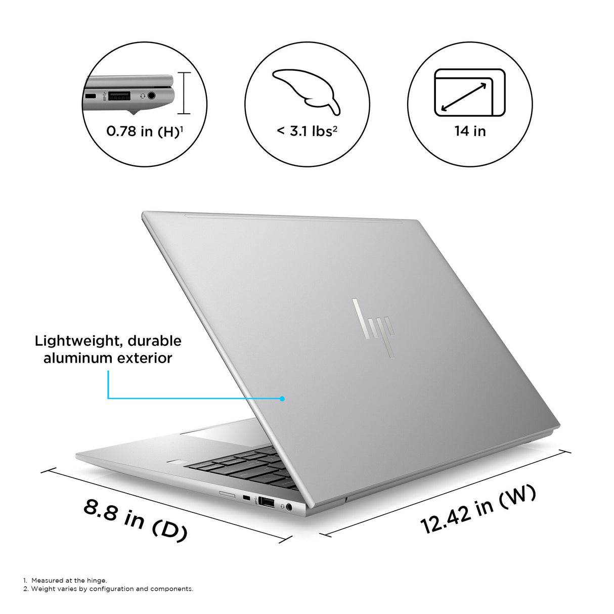 HP ZBook Firefly 14 G10 A AMD Ryzen™ 7 PRO 7840HS Mobile workstation 35.6 cm (14") WUXGA 16 GB DDR5-SDRAM 512 GB SSD Wi-Fi 6 (802.11ax) Windows 11 Pro Grey