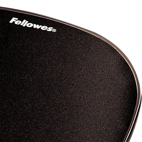 Fellowes Mouse Mat Wrist Support - Crystals Gel Mouse Pad with Non Slip Rubber Base - Ergonomic Mouse Mat for Computer, Laptop, Home Office Use - Compatible with Laser and Optical Mice - Black