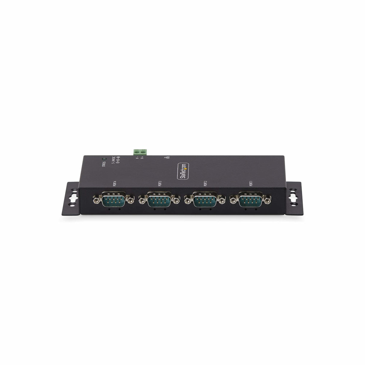 StarTech.com 4-Port Serial to Ethernet Adapter, IP Serial Device Server For Remote RS232 Devices, Wall/DIN Rail Mountable, Metal Housing, RJ45 LAN to DB9 Serial Converter, TAA