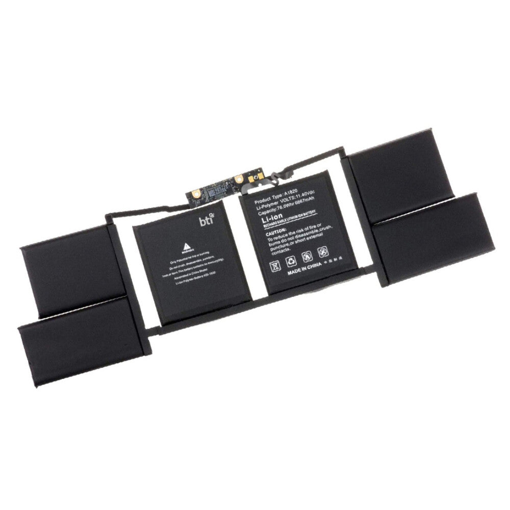 BTI 76Wh 6 cell A1820 compatible battery for APPLE MACBOOK PRO 15-INCH 2016 MLH32LL/A MACBOOK PRO 15-INCH 2016 MLH42LL/A