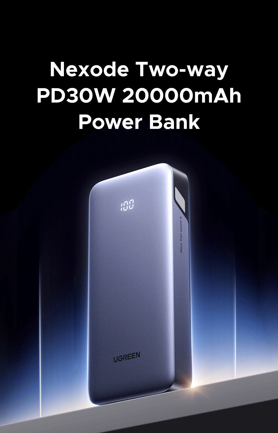 Ugreen 20000mAh Power Bank 30W 2C1A