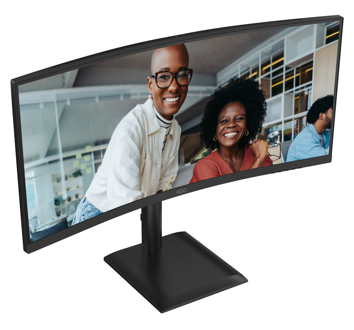 AOC E4 CU34E4CV computer monitor 86.4 cm (34") 3440 x 1440 pixels UltraWide Quad HD LCD Black