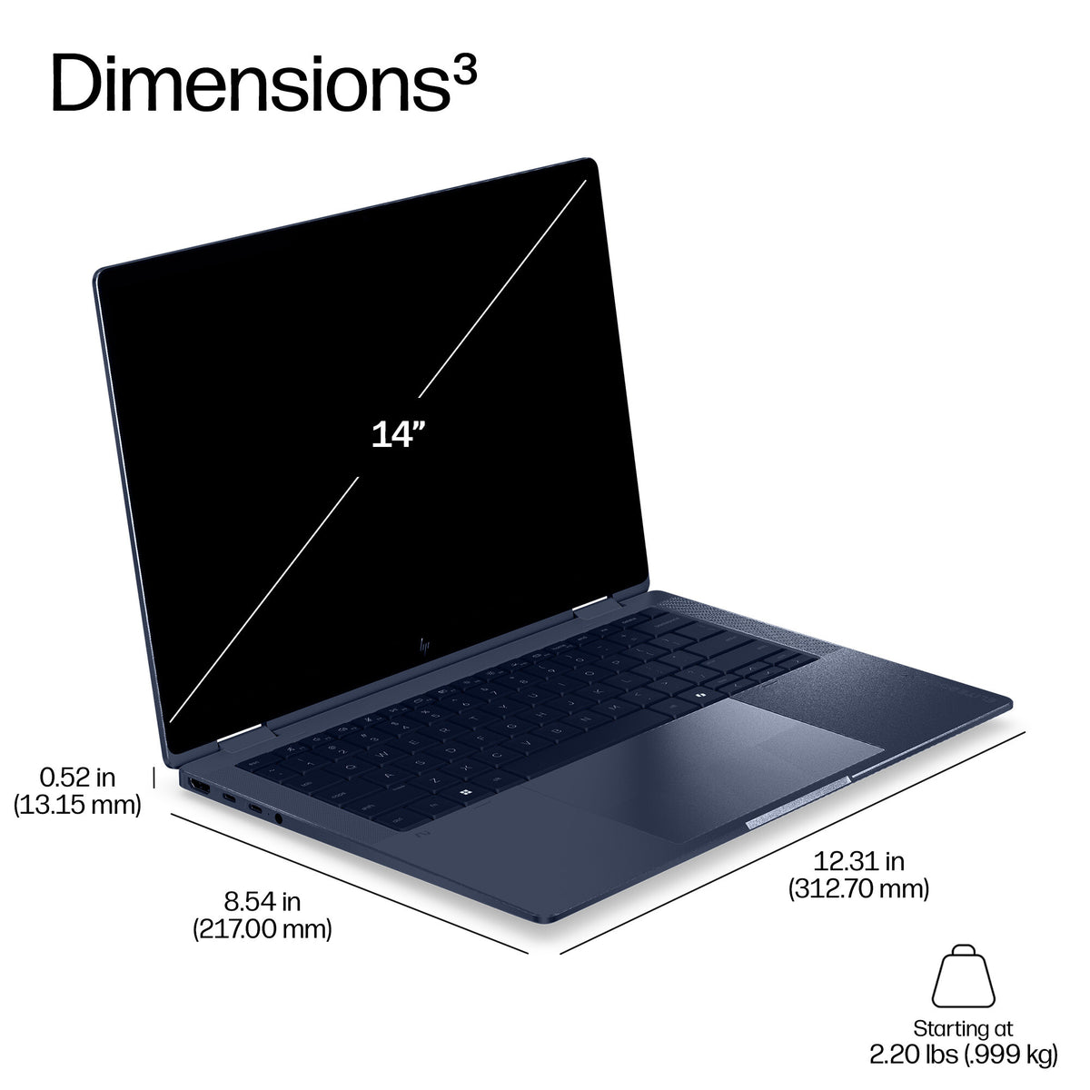 HP EliteBook X G2i 14 inch Notebook Next Gen AI PC Wolf Pro Security Edition Copilot+ PC Intel Core Ultra 5 325 Laptop 35.6 cm (14") 3K 32 GB LPDDR5x-SDRAM 512 GB SSD Wi-Fi 7 (802.11be) Windows 11 Pro Blue