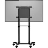 StarTech.com Mobile TV Cart - Portable Rolling TV Stand for 37-70" VESA Display (154lb/70kg) - TV Stand w/Shelf & Storage Compartment - Rotate/Tilt Display - Universal TV Mount on Wheels
