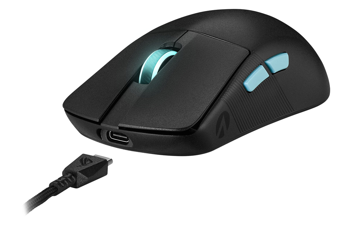 Souris de jeu Asus ROG Harpe Ace Aim Lab Edition, sans fil/Bluetooth/USB, ultra légère, 36 000 DPI, logiciel synergique, RVB, bande antidérapante pour souris