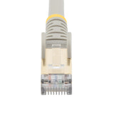 StarTech.com 2m CAT6a Ethernet Cable - 10 Gigabit Shielded Snagless RJ45 100W PoE Patch Cord - 10GbE STP Network Cable w/Strain Relief - Grey Fluke Tested/Wiring is UL Certified/TIA