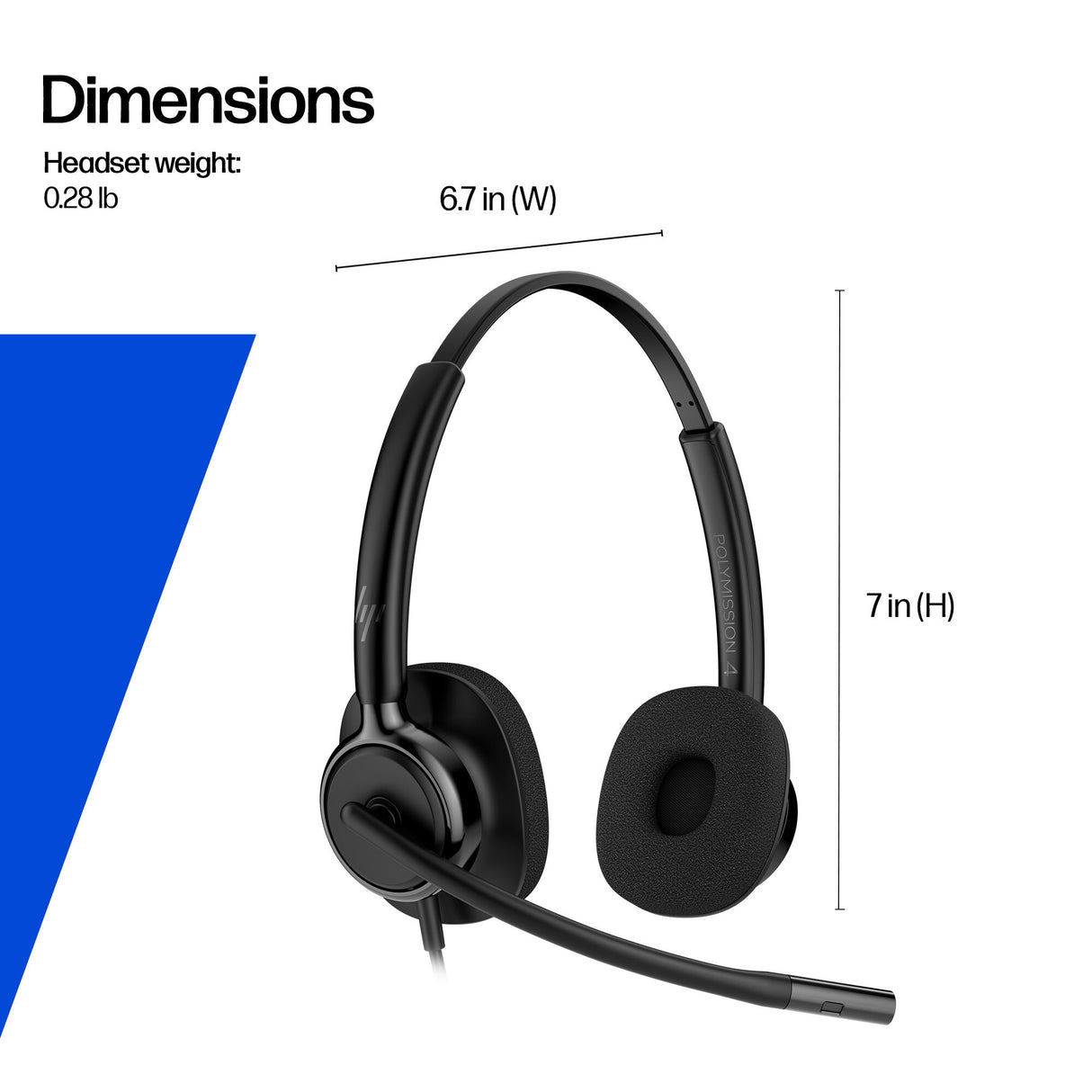 HP Poly Mission 425 Stereo USB Wired Headset (Bulk)