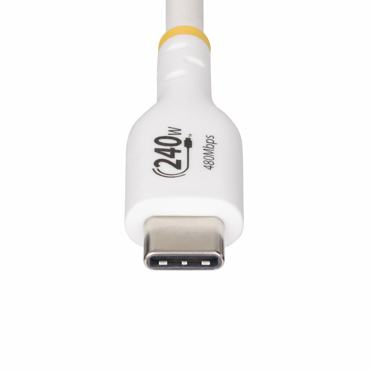 StarTech.com 2m White USB-C Charging Cable, USB-IF Certified USB C Cable, 240W PD EPR, USB 2.0 Type-C Laptop Charger Cord, USB-C Data Transfer Cable, TPE Jacket