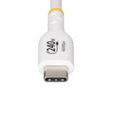 StarTech.com 2m White USB-C Charging Cable, USB-IF Certified USB C Cable, 240W PD EPR, USB 2.0 Type-C Laptop Charger Cord, USB-C Data Transfer Cable, TPE Jacket
