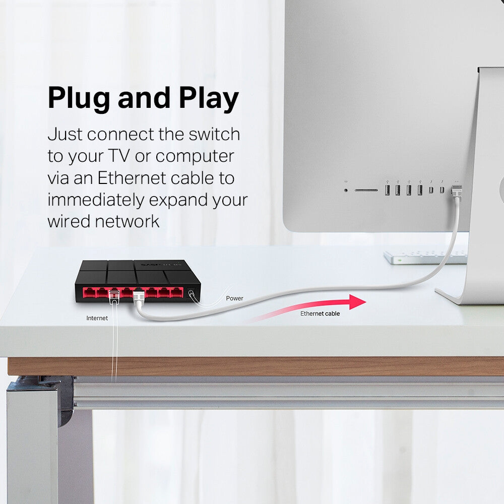 Mercusys 8-Port 10/100/1,000 Mbps Desktop Switch