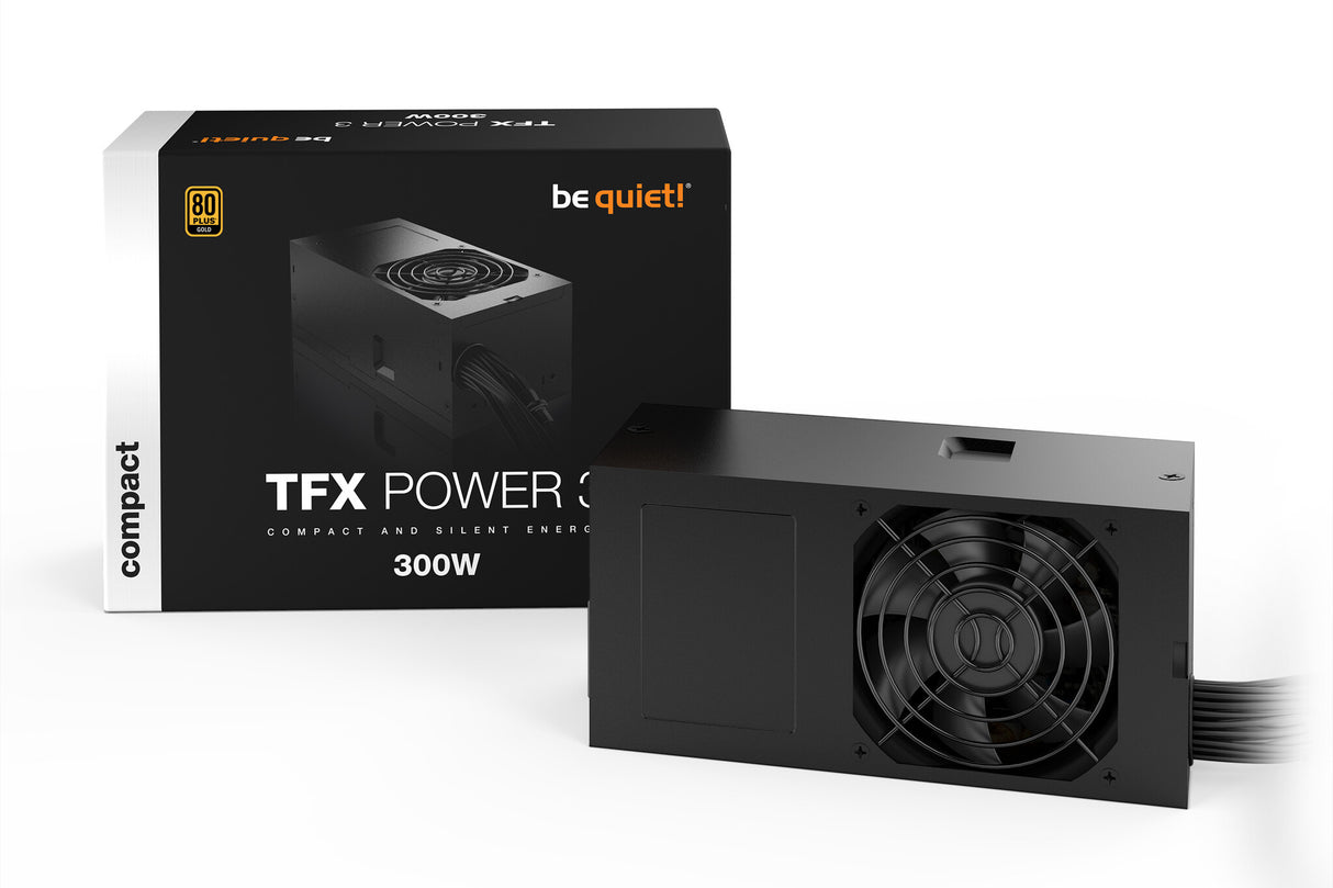 ¡Tranquilizarse! PSU TFX Power 3 de 300 W, factor de forma pequeño, 80+ Gold, 2 PCIe, alimentación continua