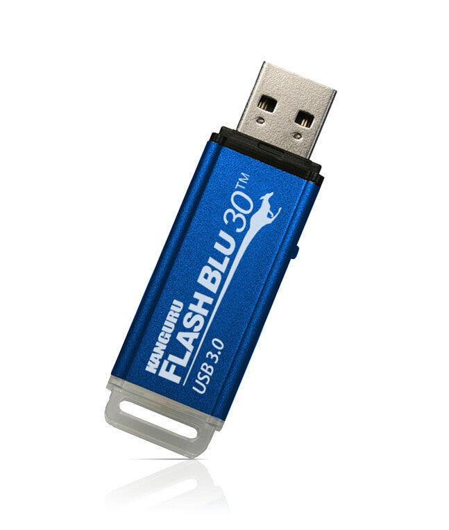 iStorage Kanguru FlashBlu30 SuperSpeed USB3.0 16GB |Secure Flash Drive| Physical Write Protect Switch | Windows “Ready Boost” compatible