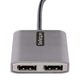 StarTech.com USB-C to Dual Displayport 1.4 Adapter, USB Type-C Multi-Monitor MST Hub, Dual 5K 60Hz DP Laptop Display Extender / Splitter, HDR, Extra-Long Built-In Cable - Windows Only