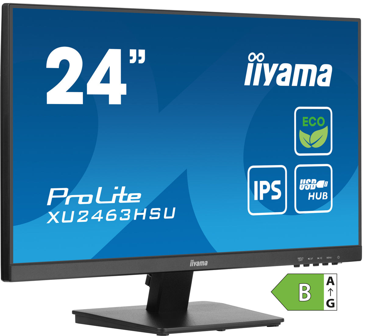 iiyama ProLite XU2463HSU-B1 computer monitor 60.5 cm (23.8") 1920 x 1080 pixels Full HD LED Black