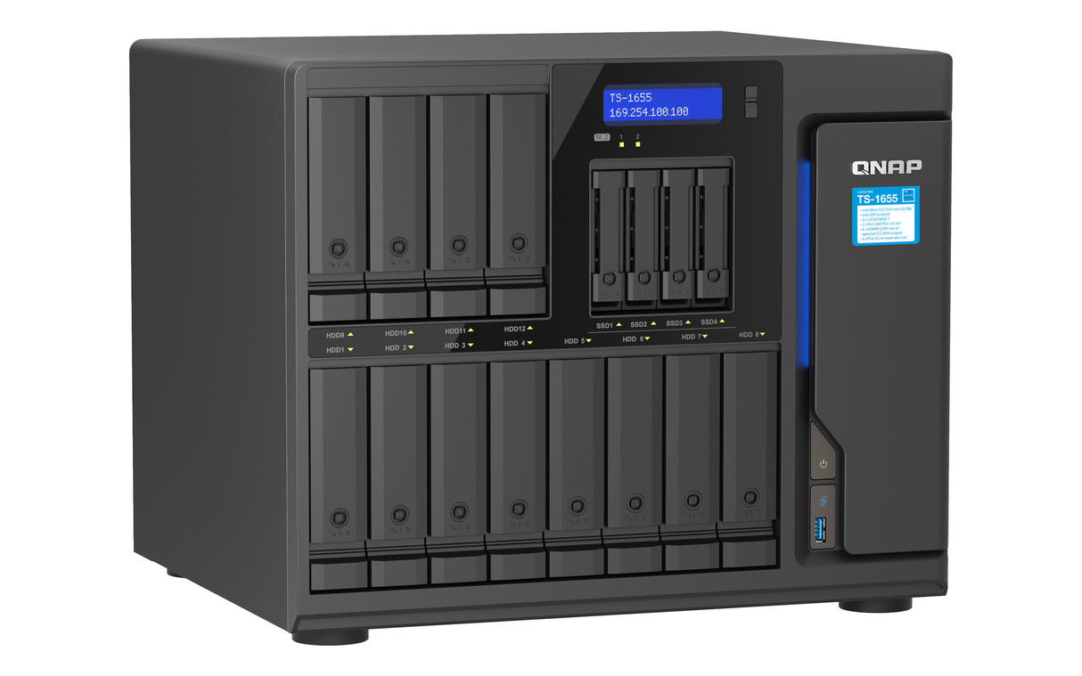 QNAP TS-1655 NAS Tower Ethernet LAN Black C5125